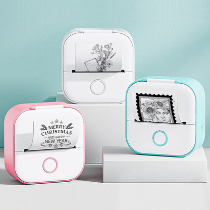 Phomemo T02 Mini Pocket Thermal Printer – Inkless Bluetooth Label Printer, Supports 10 Languages, 1000mAh Battery