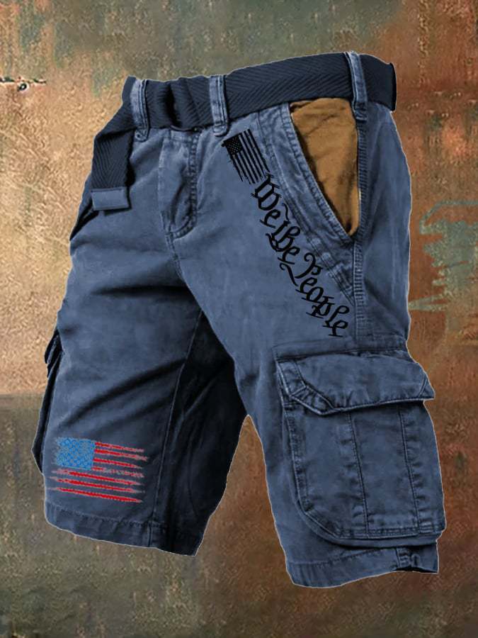 Workwear Casual Men's Thin Multi-pocket Fifth Pants