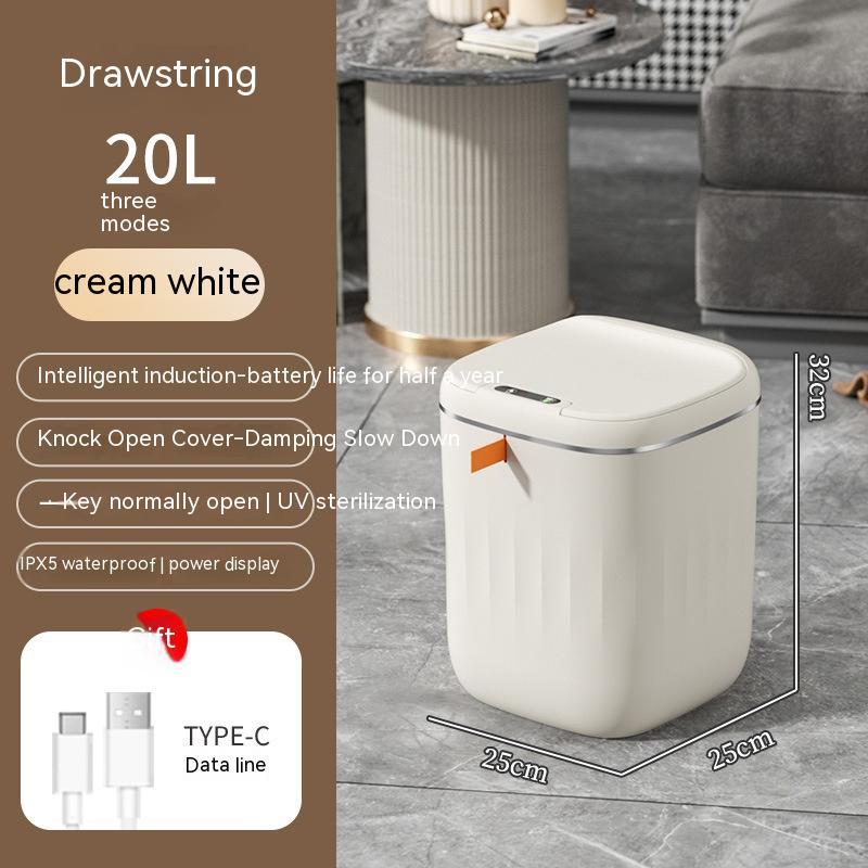 Smart Automatic Sensor Trash Can – Waterproof, UV Sterilization, Deodorization, Insect & Leakage Prevention, 13L & 16L