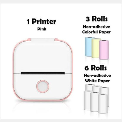 Phomemo T02 Mini Pocket Thermal Printer – Inkless Bluetooth Label Printer, Supports 10 Languages, 1000mAh Battery