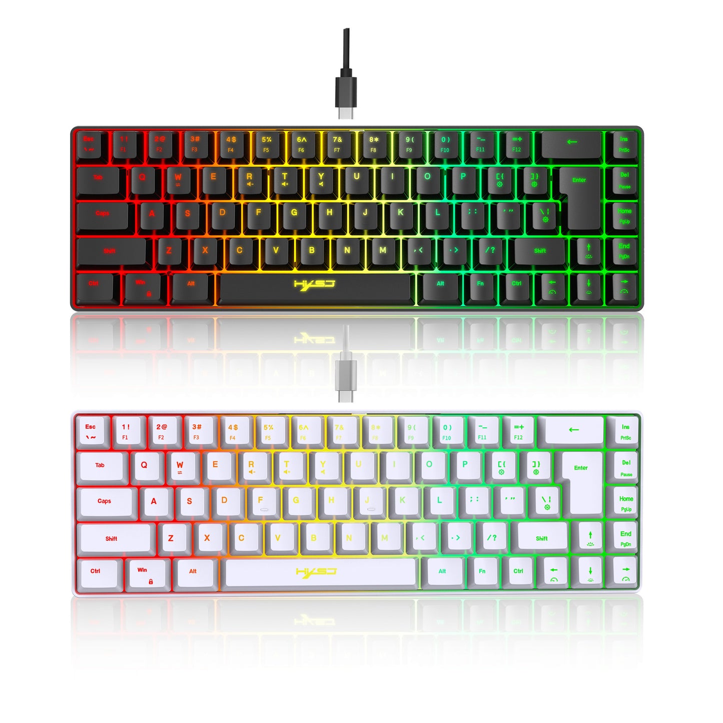 V200 Series Gaming Keyboard – 68 Keys, Multiple Color Options