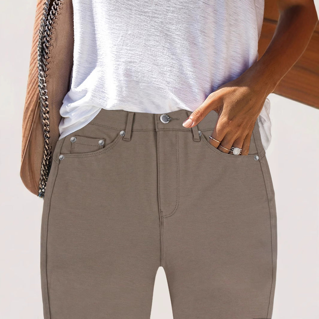 Street Style Skinny Cotton Pants