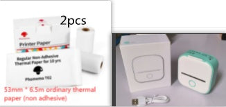Phomemo T02 Mini Pocket Thermal Printer – Inkless Bluetooth Label Printer, Supports 10 Languages, 1000mAh Battery