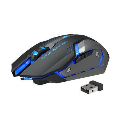 T1 Wireless Gaming Mouse – Ergonomic Design, 1600 DPI, 6 Buttons, USB Receiver, 2.4GHz Wireless, Compatible with Laptops
