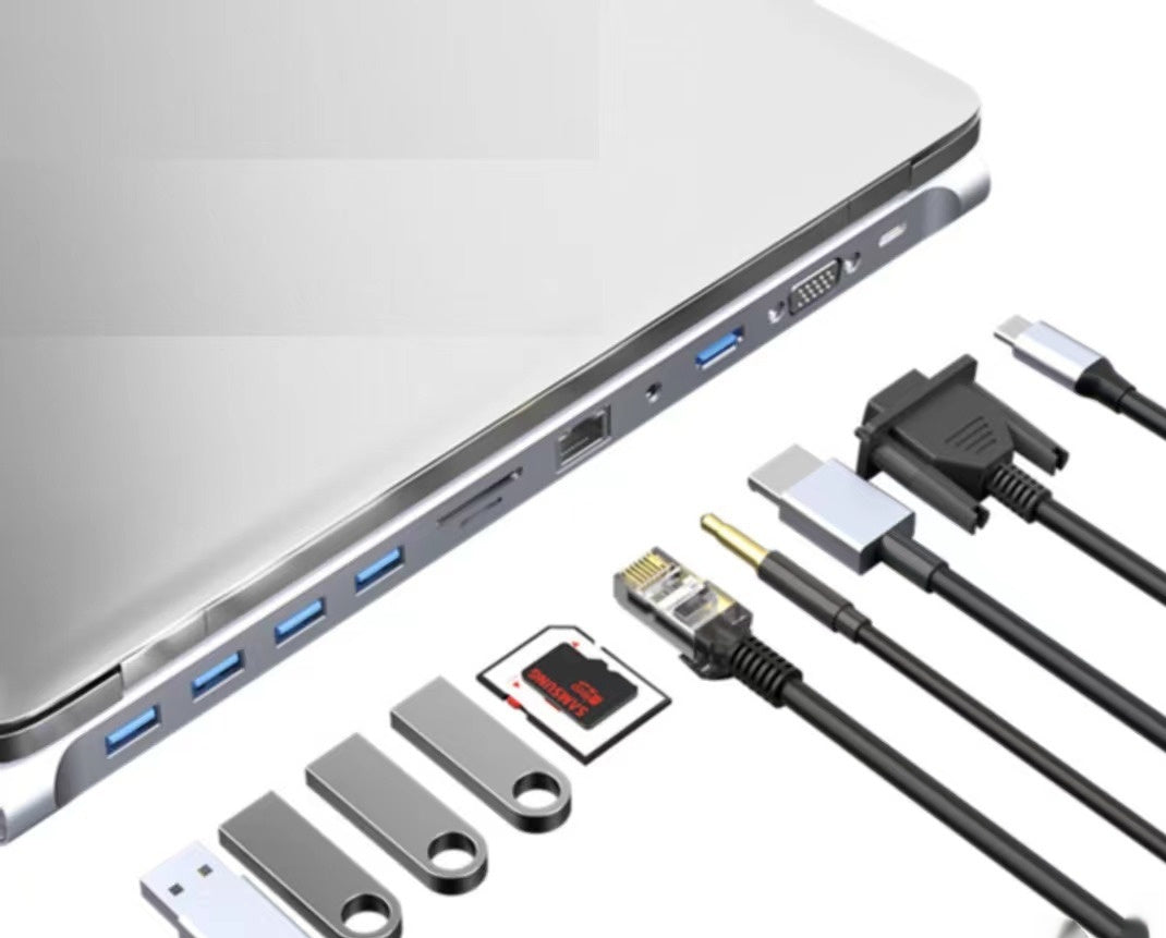 Multi-Function USB-C Splitter Hub – Compact & Efficient