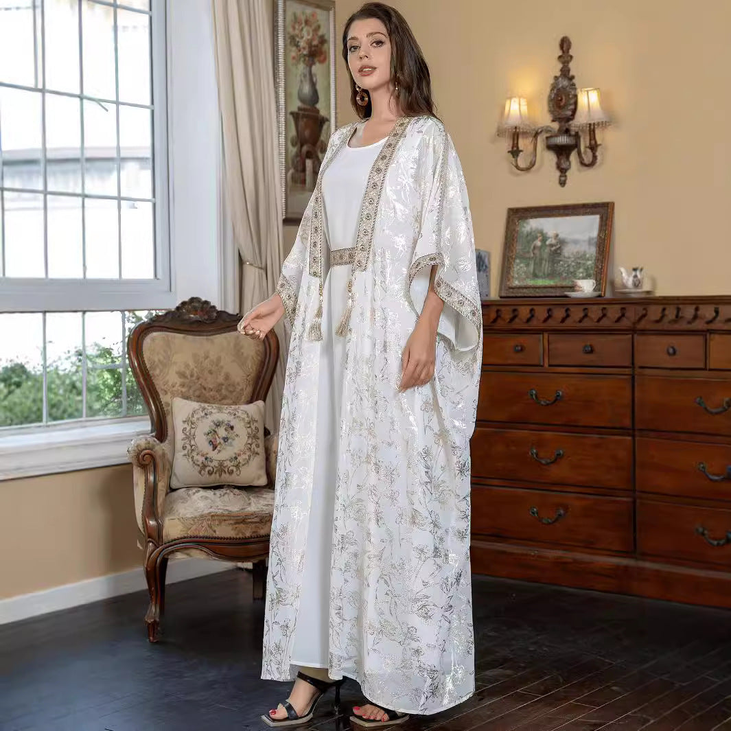 Women's One-piece Dress Bronzing Robe Abaya