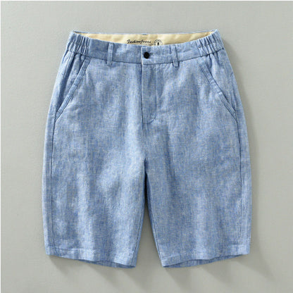 Linen Shorts Men's Loose Plus Size
