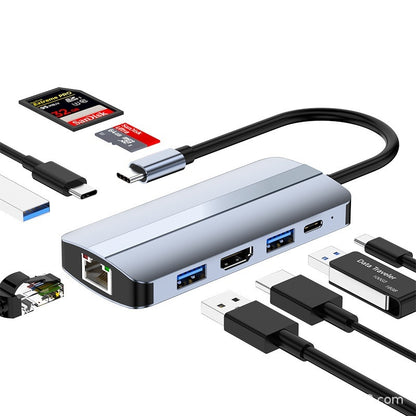 Multi-Function USB-C Splitter Hub – Compact & Efficient