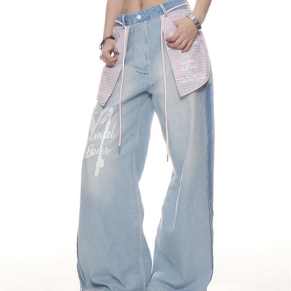 Light Blue Wide Leg Pants for Women