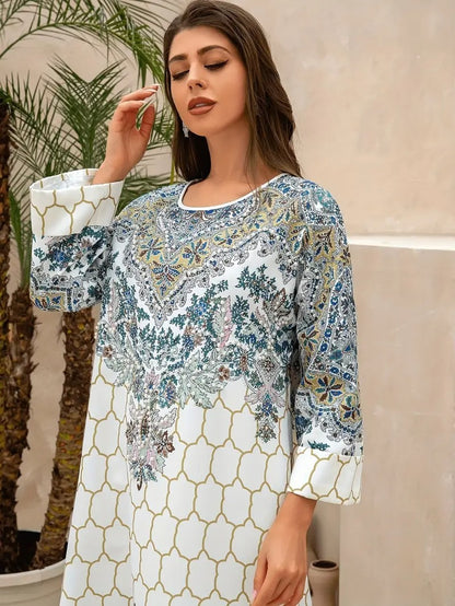 Yahua Floral Print Women's Abaya