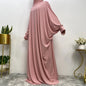 A-Line Long Skirt Batwing Sleeve Polyester Abaya