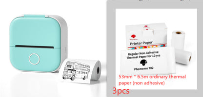 Phomemo T02 Mini Pocket Thermal Printer – Inkless Bluetooth Label Printer, Supports 10 Languages, 1000mAh Battery