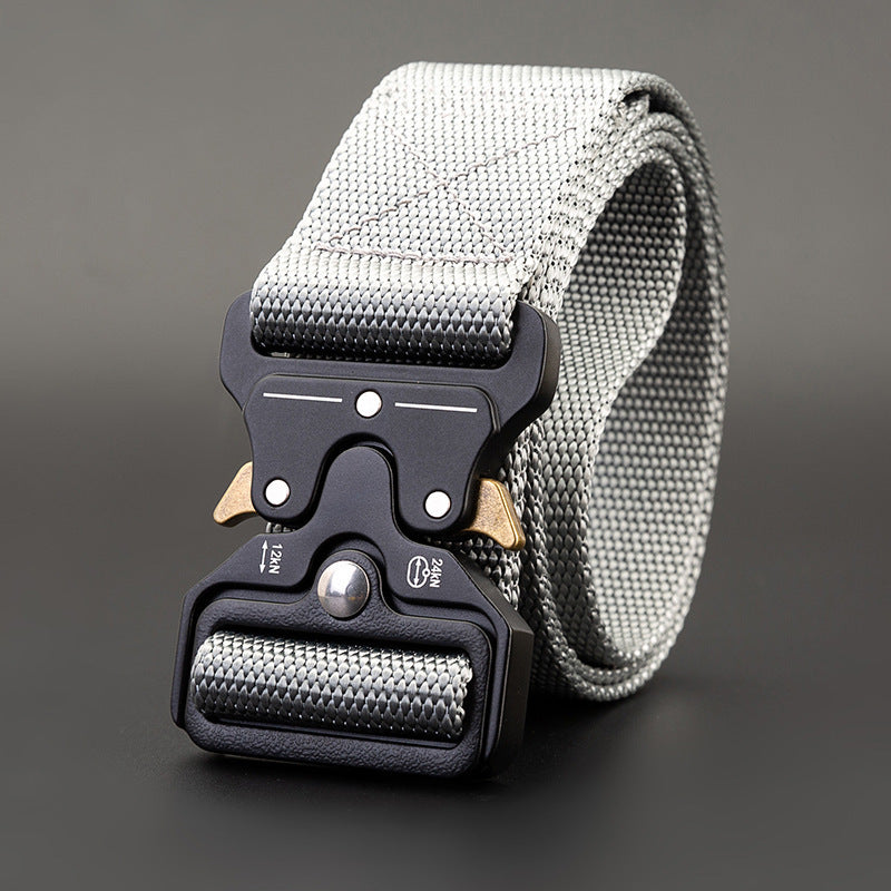 Men's Outdoor Nylon Elastic Buckle Belt Work Clothes Belt