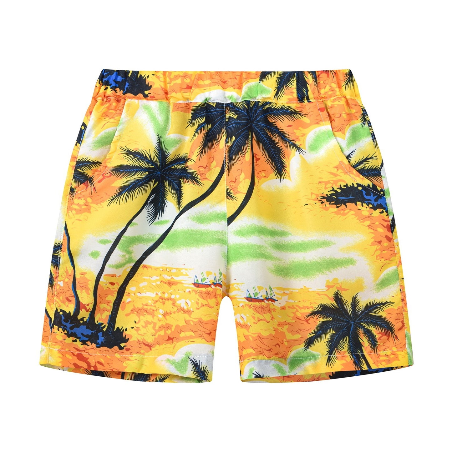 Fashion Printed Coconut Multi-color Thin Beach Pants