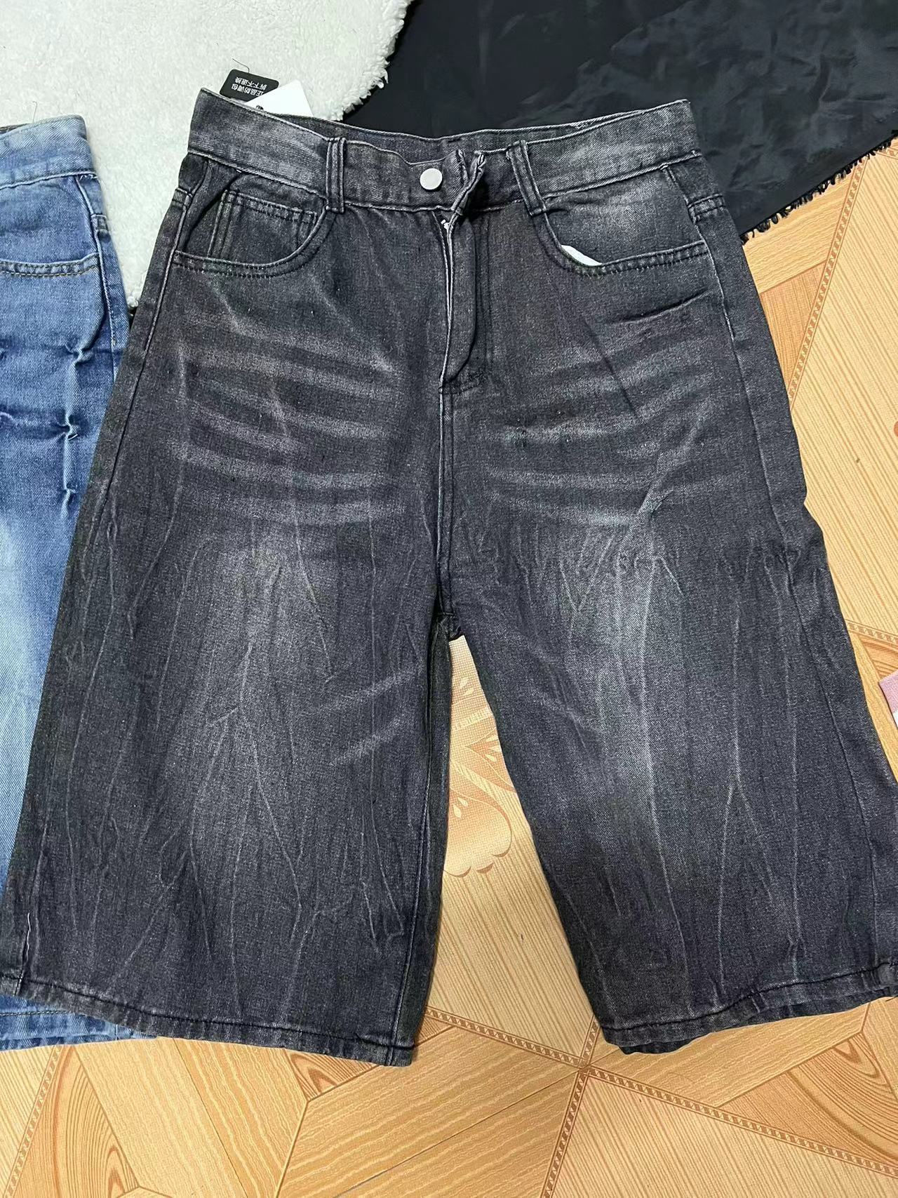 Loose Casual Straight-leg Washed Do The Old Cowboy Shorts Men