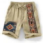 Men's Lace Up Loose Digital Printing Casual Shorts
