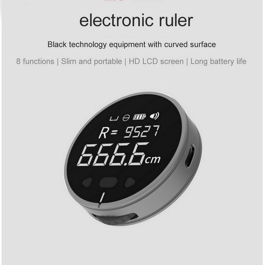 Mini Digital Measuring Ruler – 99.99m USB Rechargeable Electronic Tape with LCD Display