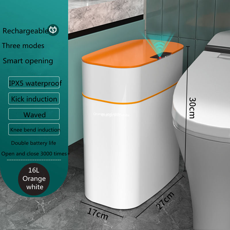 Smart Automatic Sensor Trash Can – Waterproof, UV Sterilization, Deodorization, Insect & Leakage Prevention, 13L & 16L