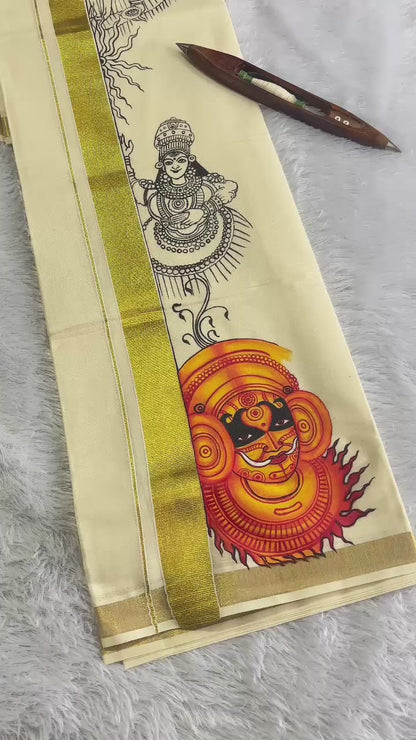 Handpainted Storytelling Men’s Dhothi