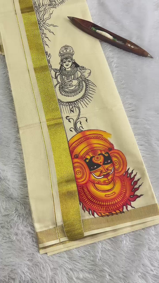 Handpainted Storytelling Men’s Dhothi